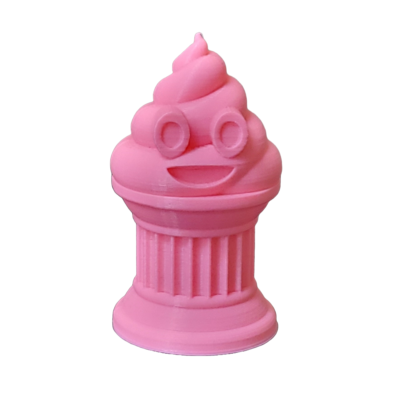 Znet3D Mini Poop Emoji Trophy – The Perfect 3-Inch Tall Award or Gift, Featuring a Solid Poop Emoji on a Classic Column Base