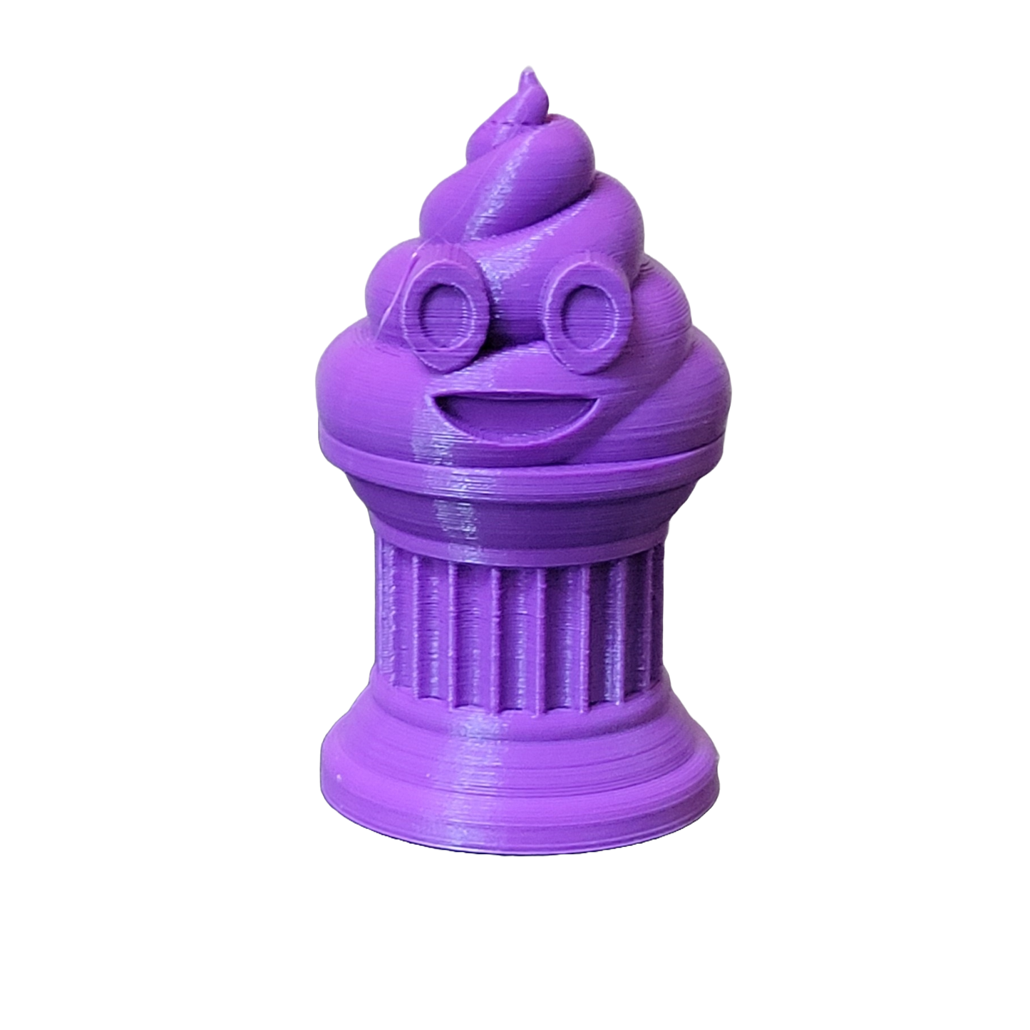 Znet3D Mini Poop Emoji Trophy – The Perfect 3-Inch Tall Award or Gift, Featuring a Solid Poop Emoji on a Classic Column Base