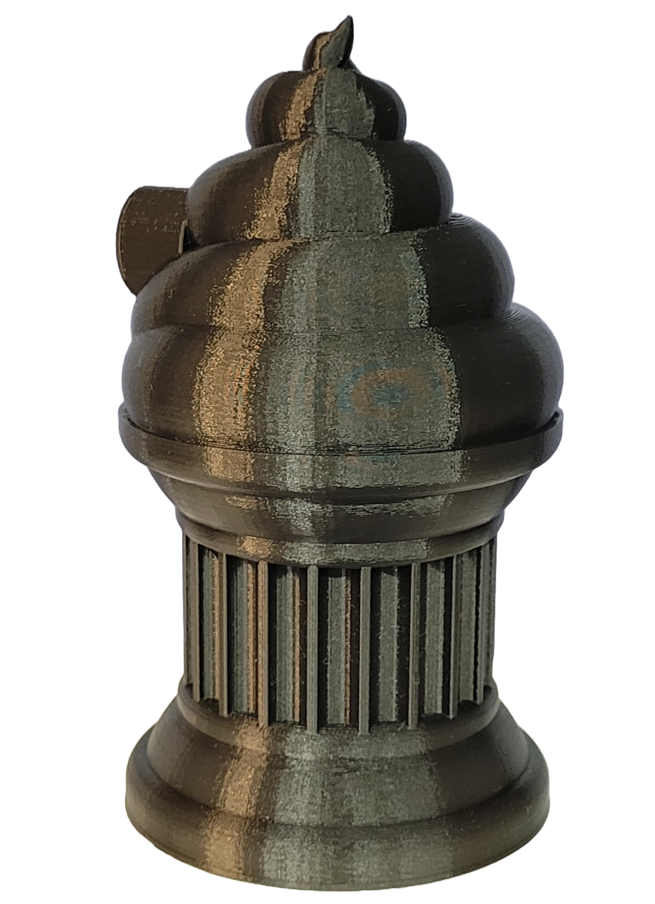 Znet3D Poop Emoji Trophy - Perfect Award or Gift - Handmade w/Additive Manufacturing - 6" inches Tall - Featuring a Solid Poop Emoji Secured on a Column Pillar (Black)