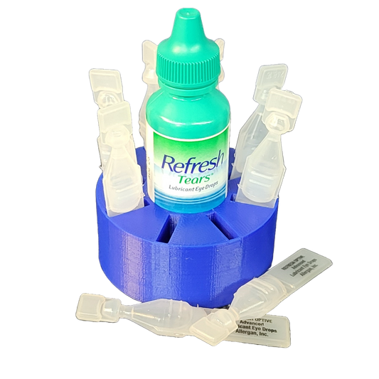 Znet3D Eye Drops Holder - Organizes 8 Single-use Disposable Vials & 1 Eye Drop Bottle - Keep everything together