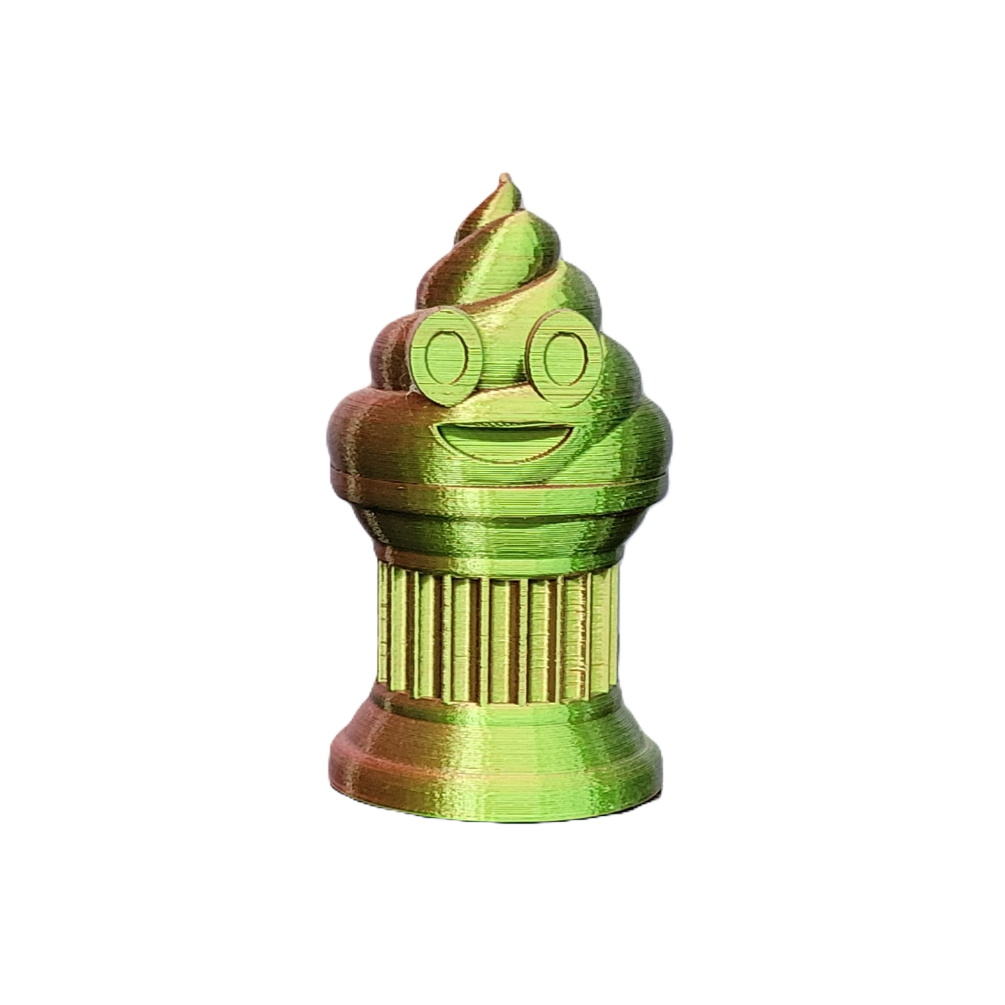 Znet3D Mini Poop Emoji Trophy – The Perfect 3-Inch Tall Award or Gift, Featuring a Solid Poop Emoji on a Classic Column Base