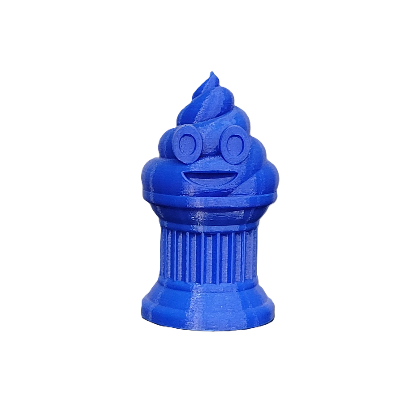 Znet3D Mini Poop Emoji Trophy – The Perfect 3-Inch Tall Award or Gift, Featuring a Solid Poop Emoji on a Classic Column Base