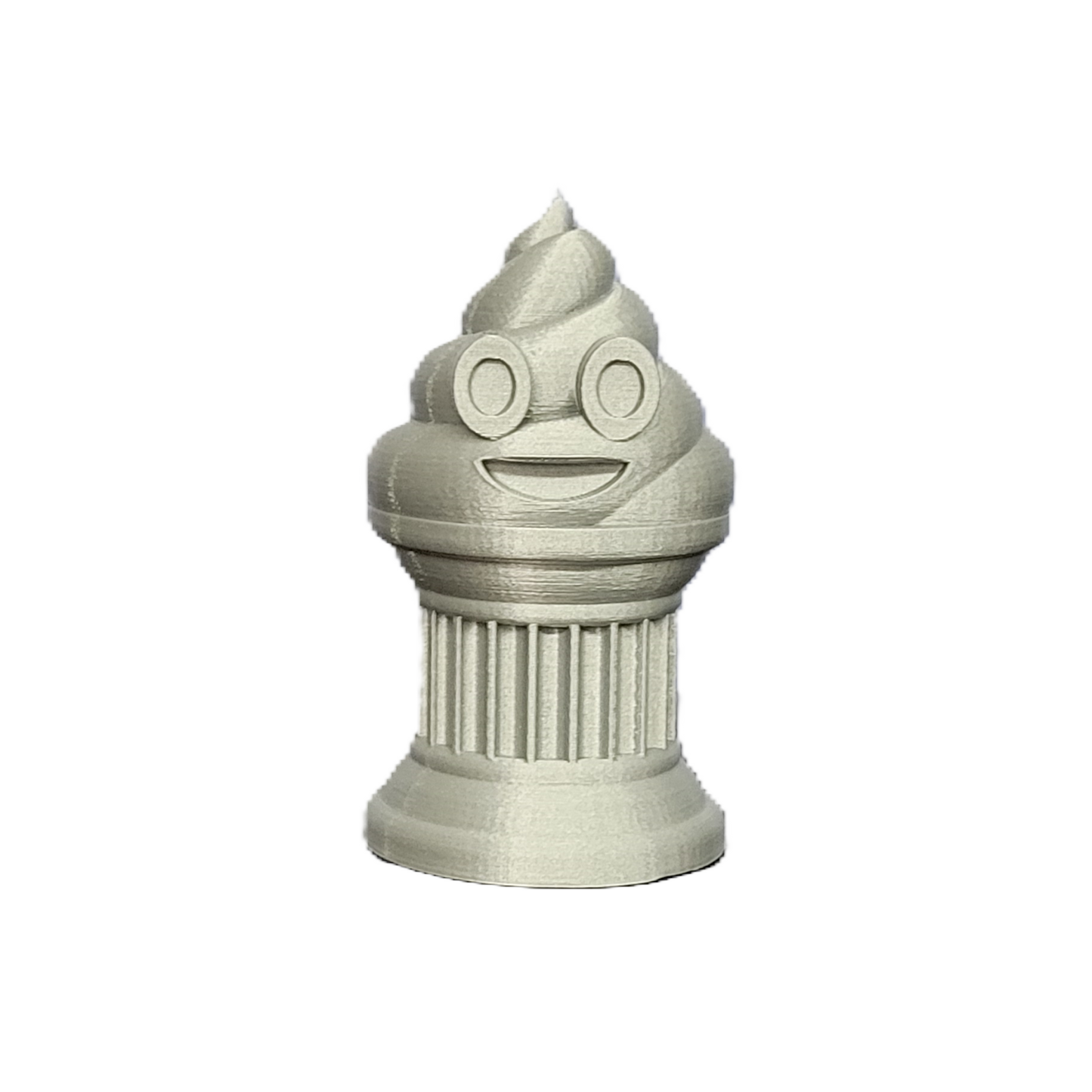 Znet3D Mini Poop Emoji Trophy – The Perfect 3-Inch Tall Award or Gift, Featuring a Solid Poop Emoji on a Classic Column Base