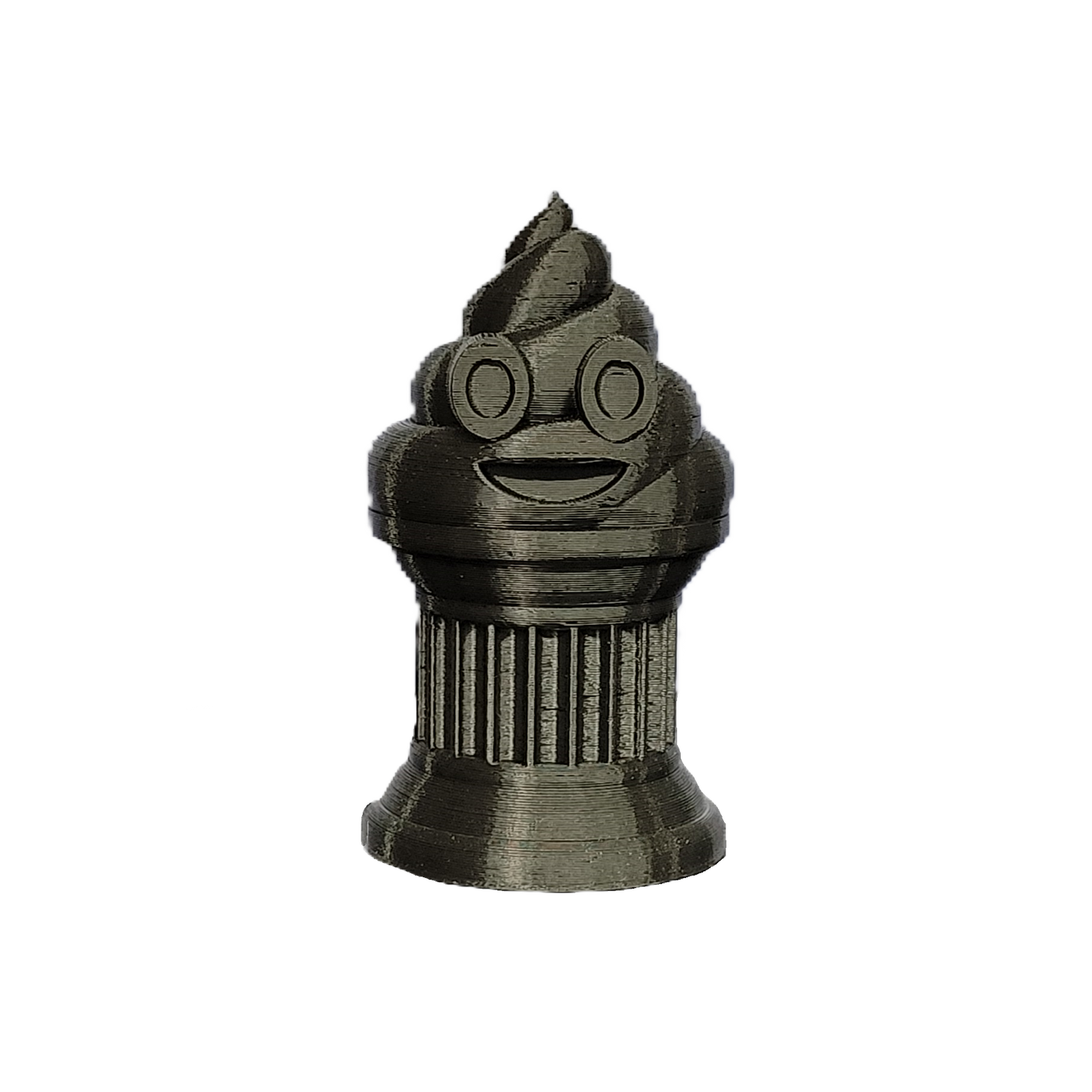 Znet3D Mini Poop Emoji Trophy – The Perfect 3-Inch Tall Award or Gift, Featuring a Solid Poop Emoji on a Classic Column Base