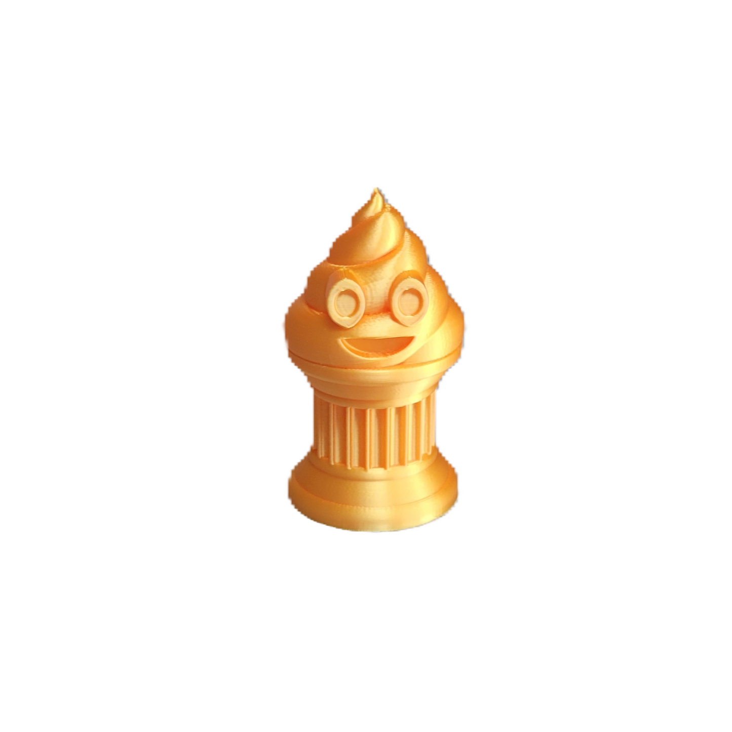 Znet3D Mini Poop Emoji Trophy – The Perfect 3-Inch Tall Award or Gift, Featuring a Solid Poop Emoji on a Classic Column Base