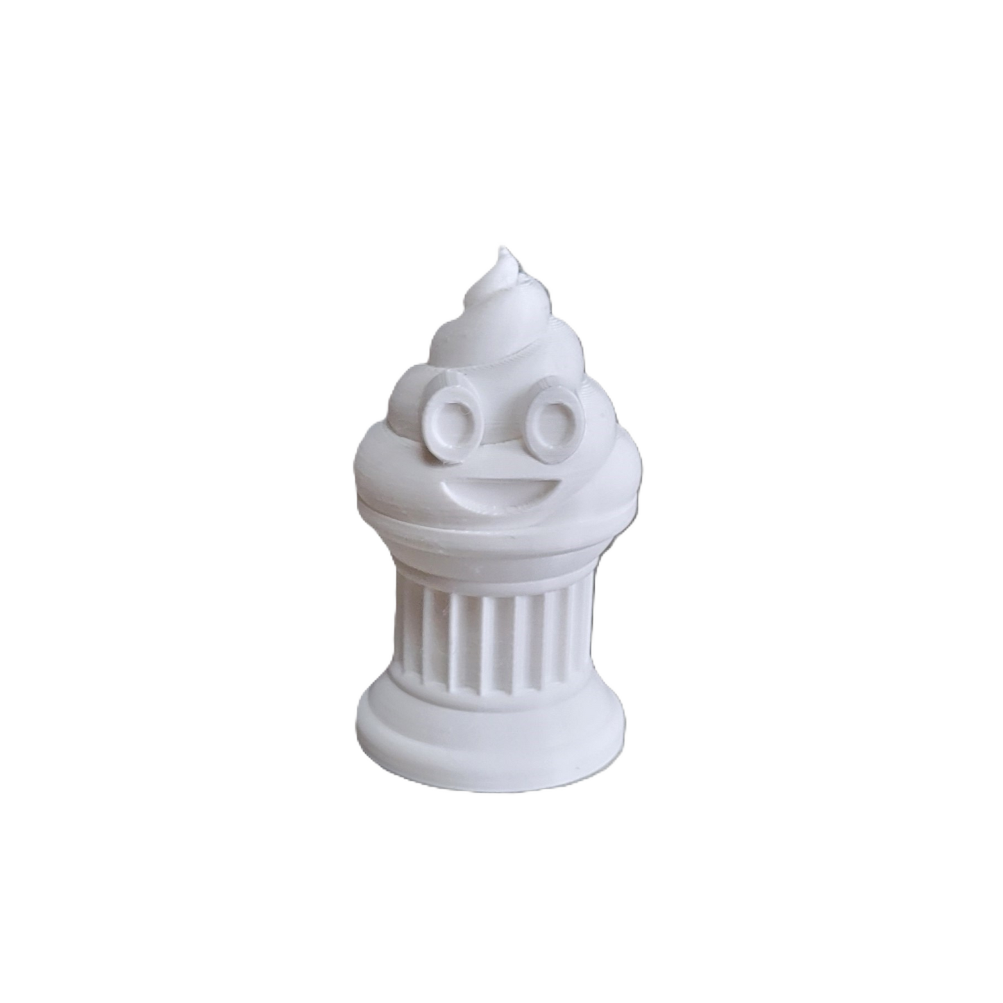Znet3D Mini Poop Emoji Trophy – The Perfect 3-Inch Tall Award or Gift, Featuring a Solid Poop Emoji on a Classic Column Base