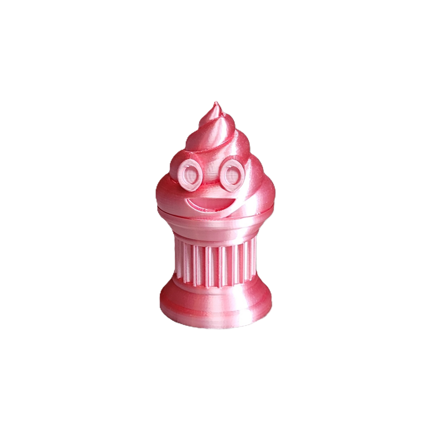 Znet3D Mini Poop Emoji Trophy – The Perfect 3-Inch Tall Award or Gift, Featuring a Solid Poop Emoji on a Classic Column Base