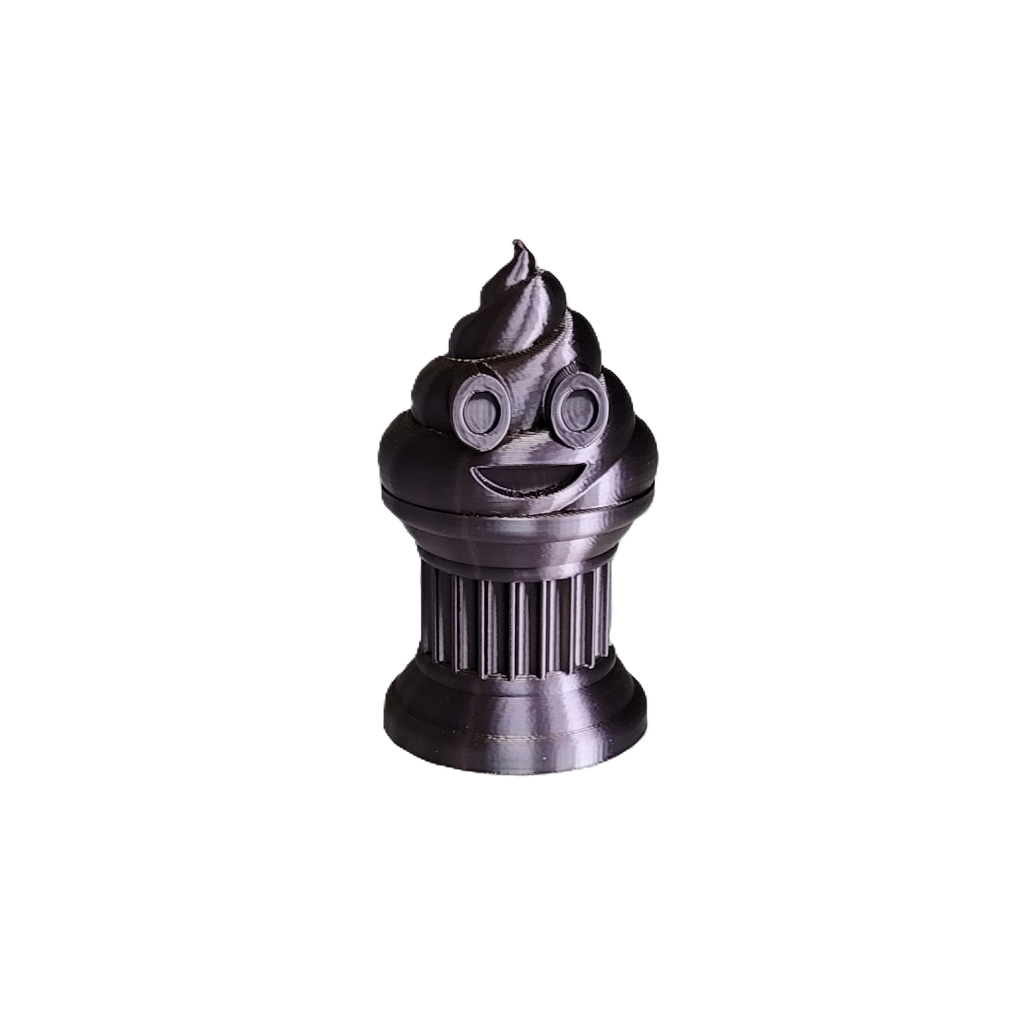 Znet3D Mini Poop Emoji Trophy – The Perfect 3-Inch Tall Award or Gift, Featuring a Solid Poop Emoji on a Classic Column Base