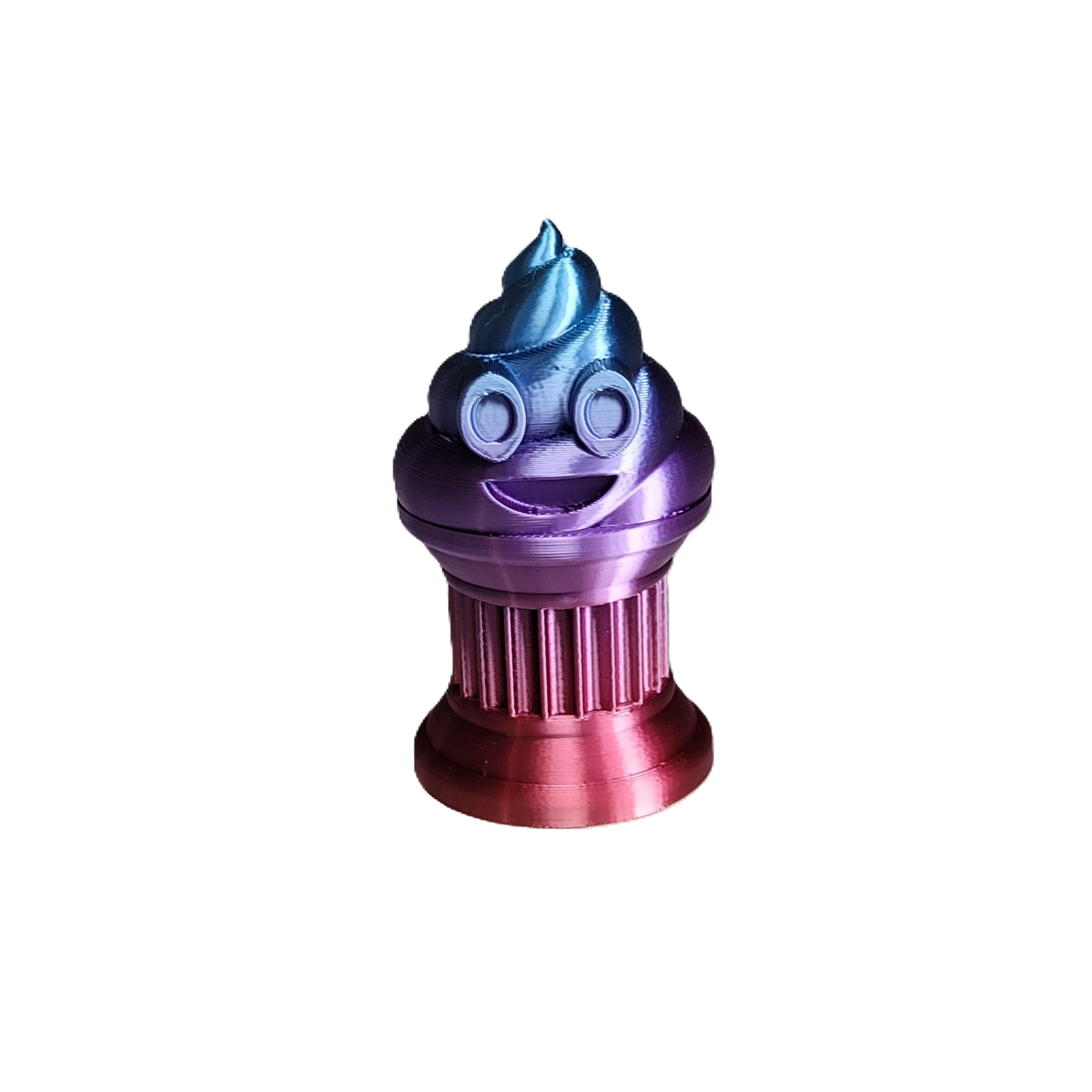 Znet3D Mini Poop Emoji Trophy – The Perfect 3-Inch Tall Award or Gift, Featuring a Solid Poop Emoji on a Classic Column Base