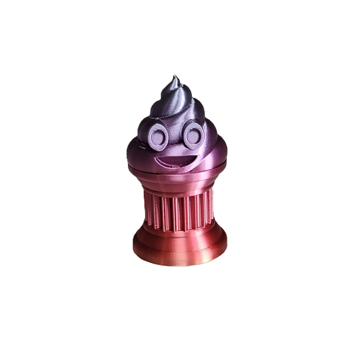 Znet3D Mini Poop Emoji Trophy – The Perfect 3-Inch Tall Award or Gift, Featuring a Solid Poop Emoji on a Classic Column Base