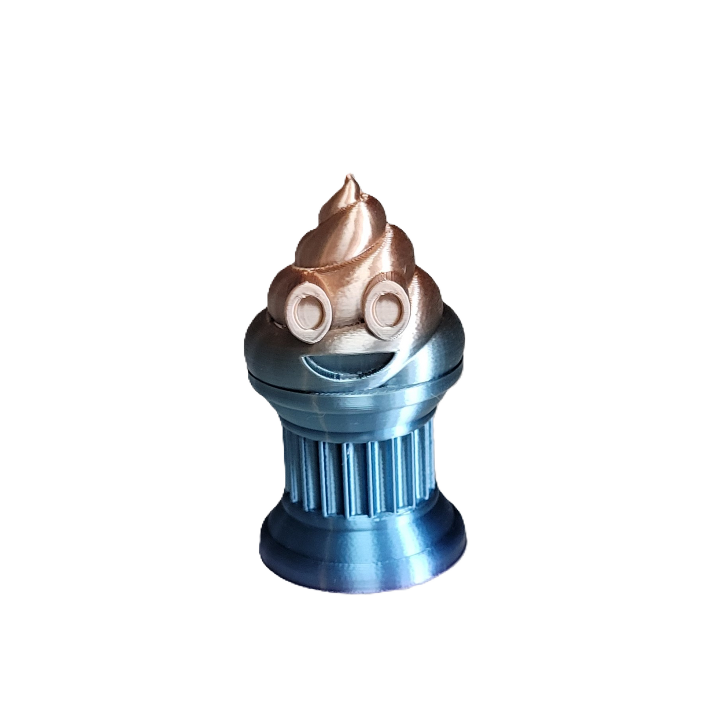 Znet3D Mini Poop Emoji Trophy – The Perfect 3-Inch Tall Award or Gift, Featuring a Solid Poop Emoji on a Classic Column Base