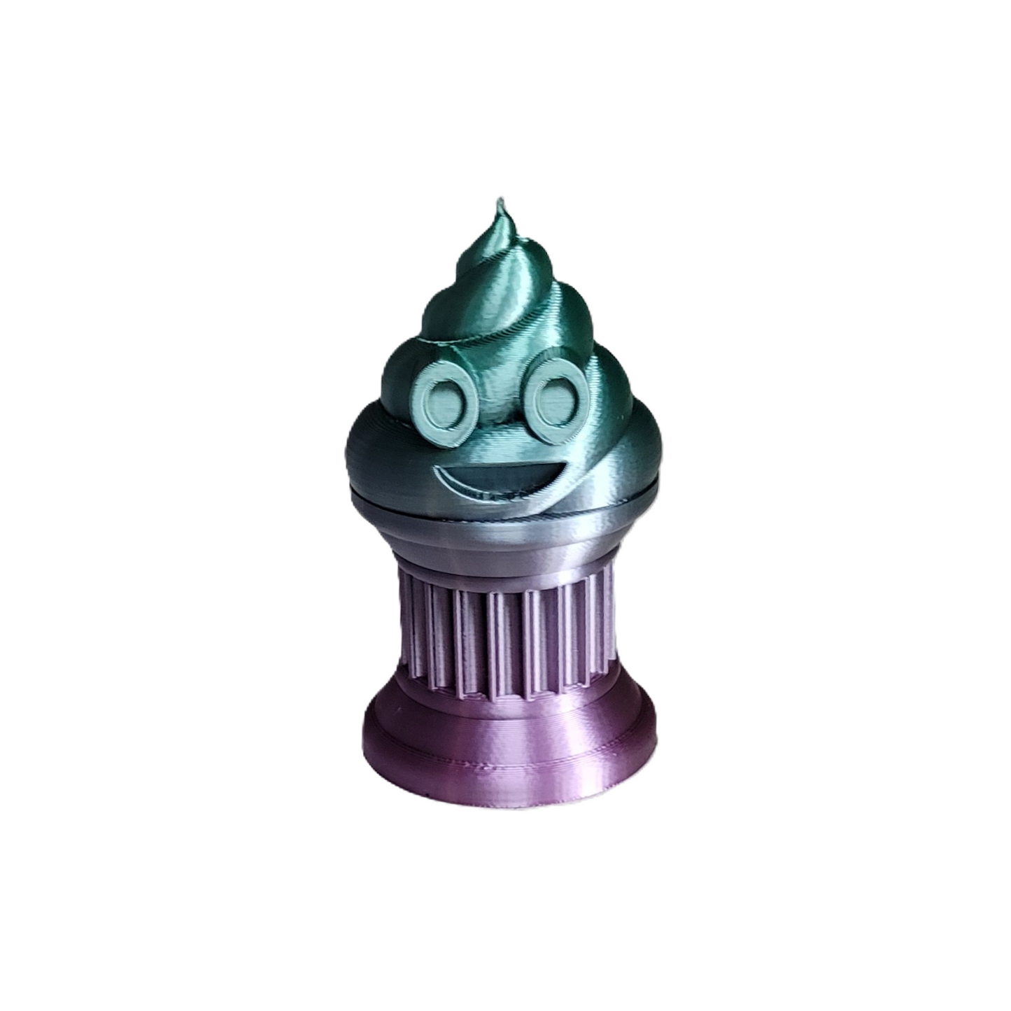 Znet3D Mini Poop Emoji Trophy – The Perfect 3-Inch Tall Award or Gift, Featuring a Solid Poop Emoji on a Classic Column Base