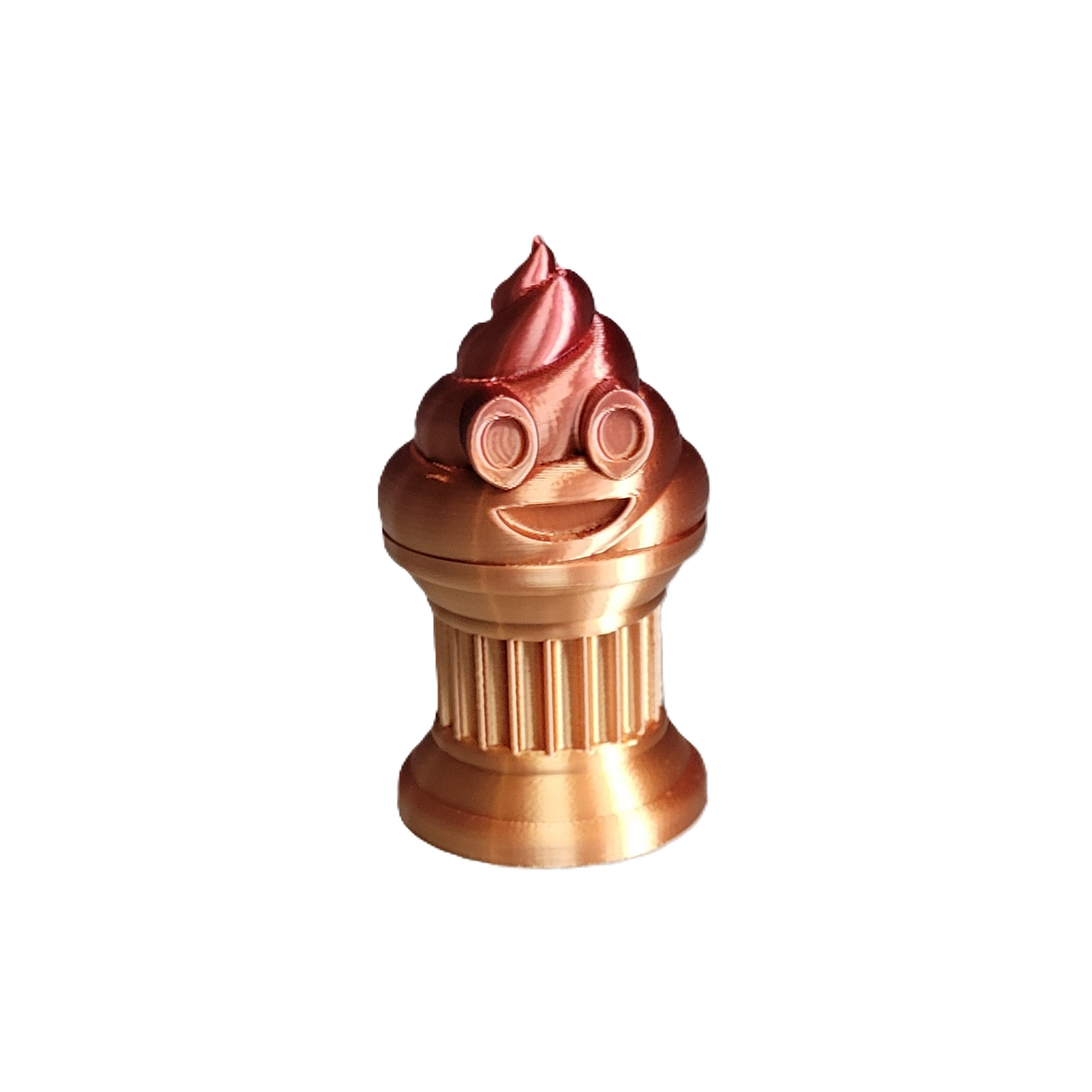 Znet3D Mini Poop Emoji Trophy – The Perfect 3-Inch Tall Award or Gift, Featuring a Solid Poop Emoji on a Classic Column Base