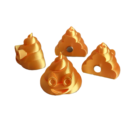 Znet3D Poop Emoji Fridge Magnet - Pack of 4 - Add a Touch of Humor to Your Kitchen!