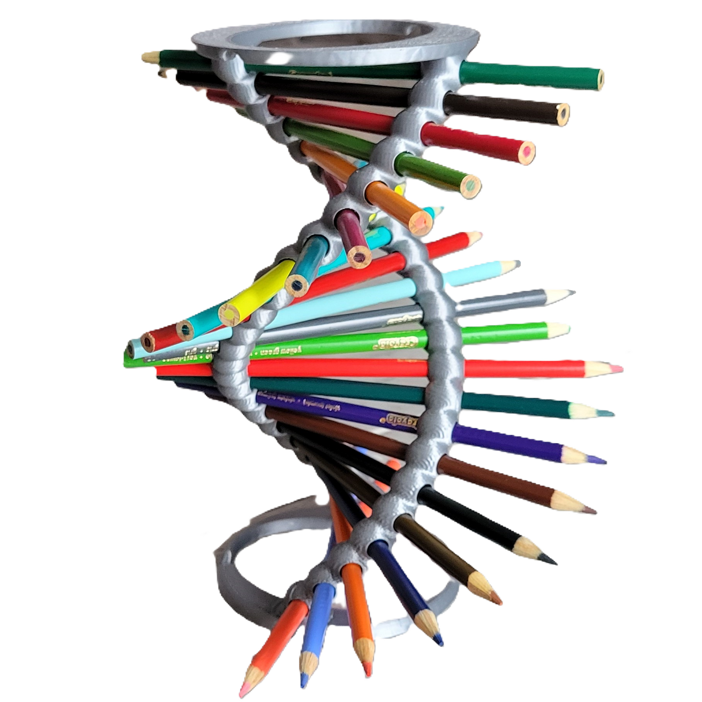 Double Helix DNA Desk Organizer - Durable Pencil Holder for 23 Pencils | Ideal Gift for Teachers, Students, and Science Enthusiasts