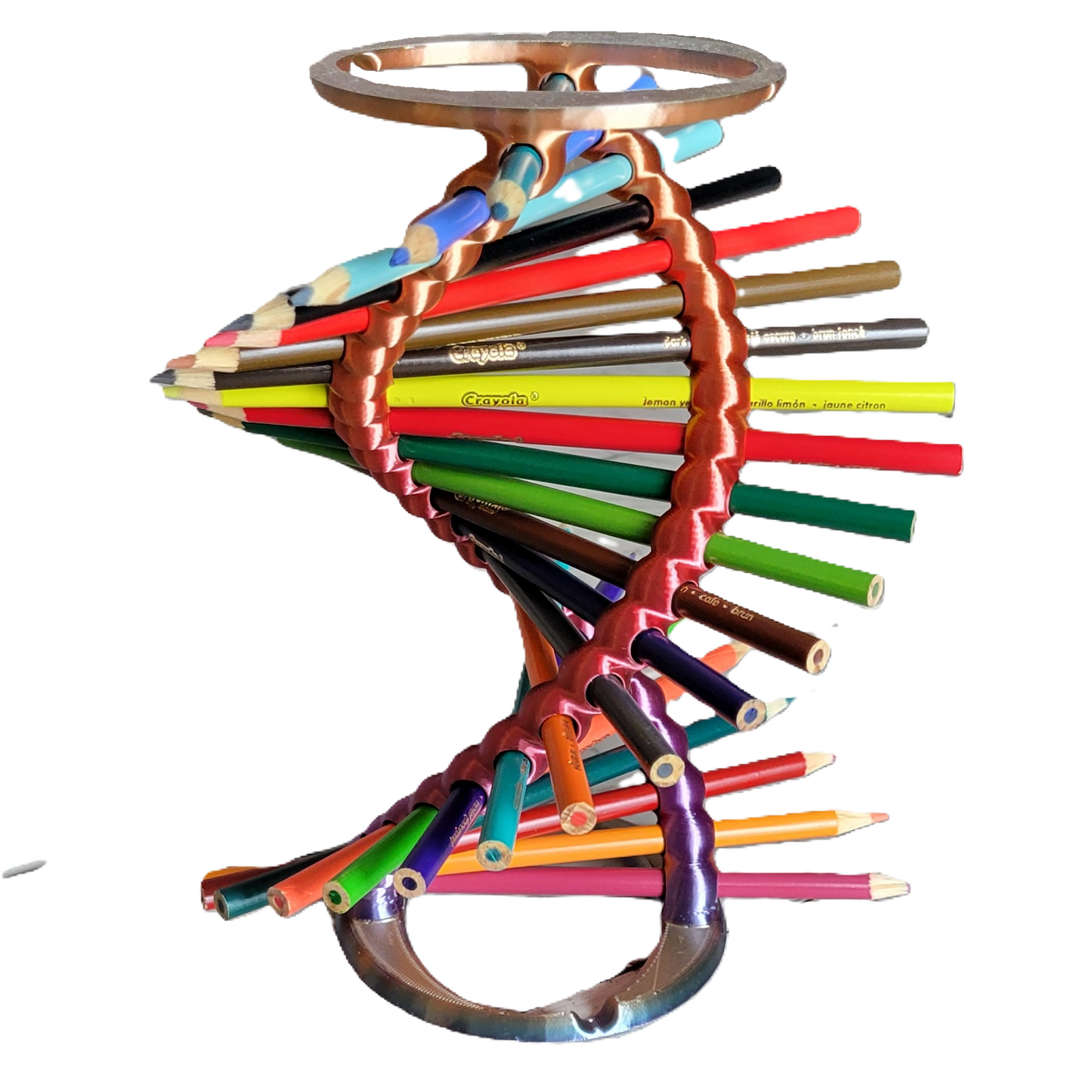 Double Helix DNA Desk Organizer - Durable Pencil Holder for 23 Pencils | Ideal Gift for Teachers, Students, and Science Enthusiasts