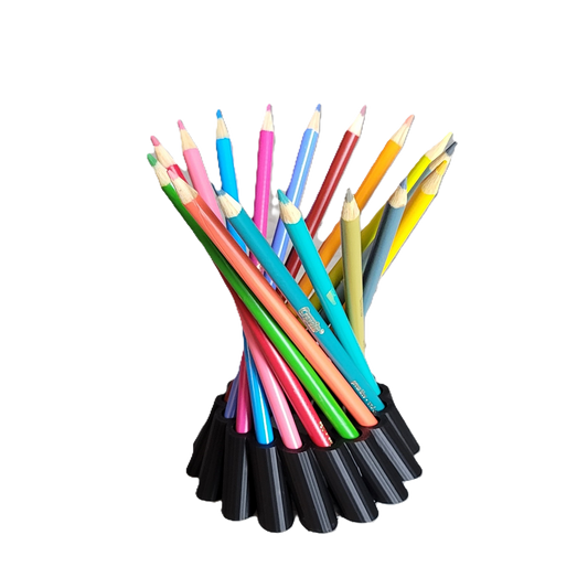 Znet3D Spiral Pencil Holder - Hyperbolic Desk Organizer for Colored Pencils and Pens - Hold 16 Pencils (pencils are not included)