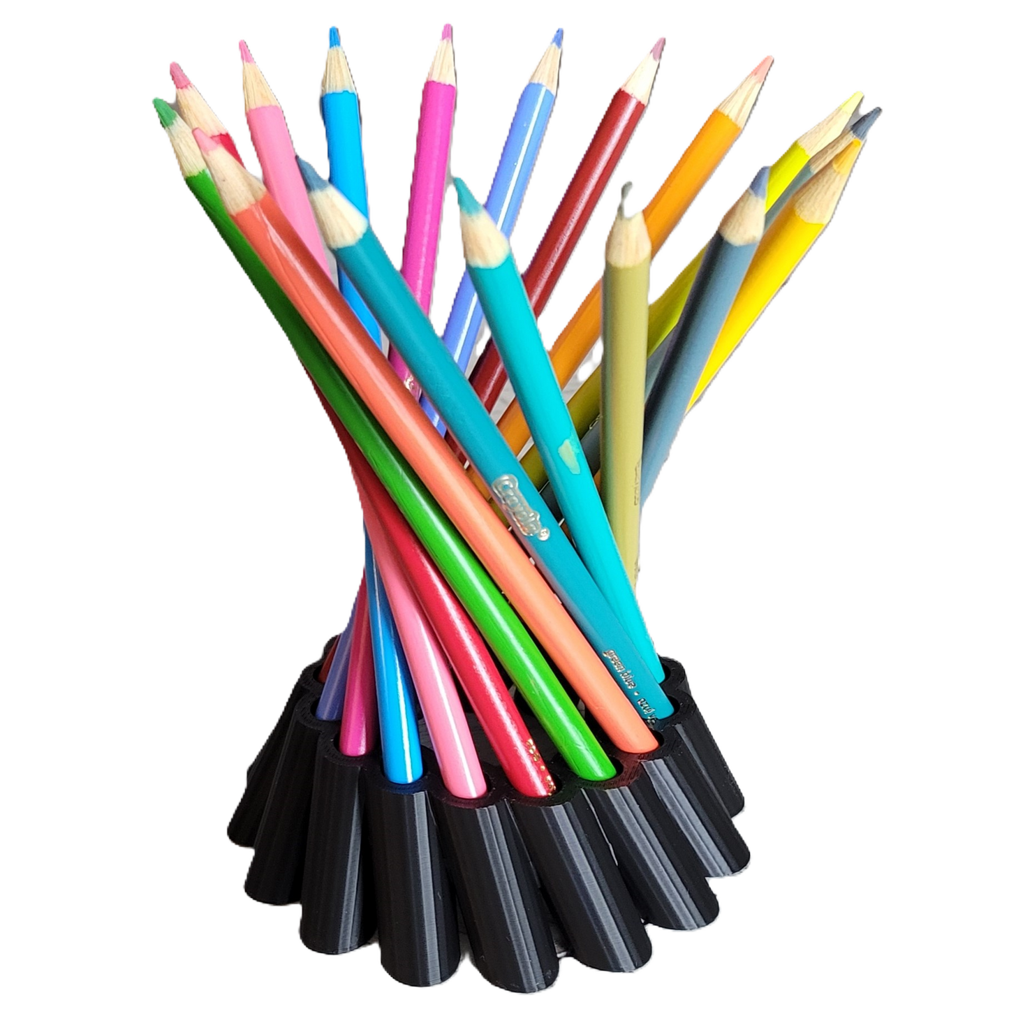 Znet3D Spiral Pencil Holder - Hyperbolic Desk Organizer for Colored Pencils and Pens - Hold 16 Pencils (pencils are not included)
