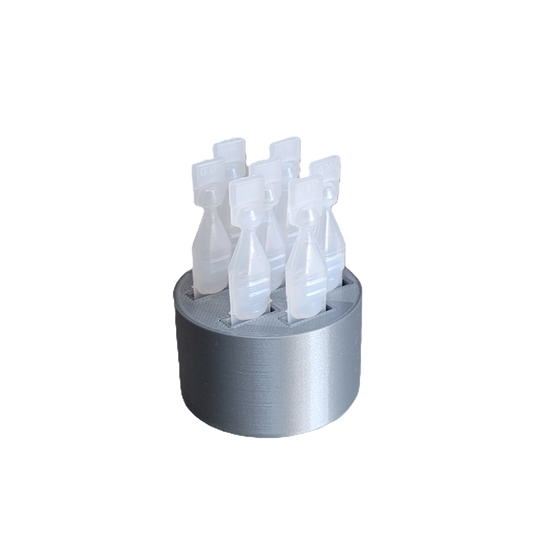 Znet3D round Eye Drop Vial Stand – Convenient, Upright Storage for Seven Vials – keep track of your daily usage