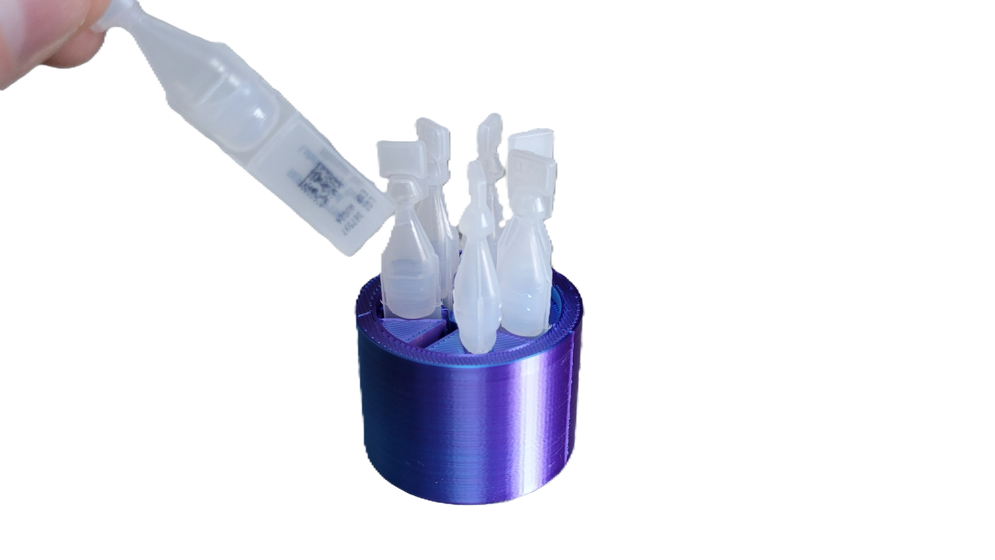 Znet3D Eye Drop Vial Holder – Compact & Upright Storage for Seven Vials – Keep Your Eye Drops Organized & Easily Accessible – Space-Saving Star Design