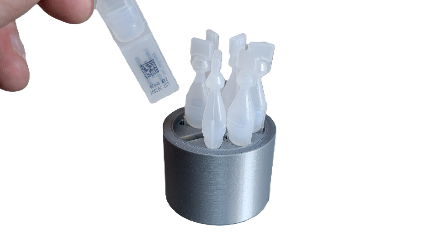 Znet3D Eye Drop Vial Holder – Compact & Upright Storage for Seven Vials – Keep Your Eye Drops Organized & Easily Accessible – Space-Saving Star Design