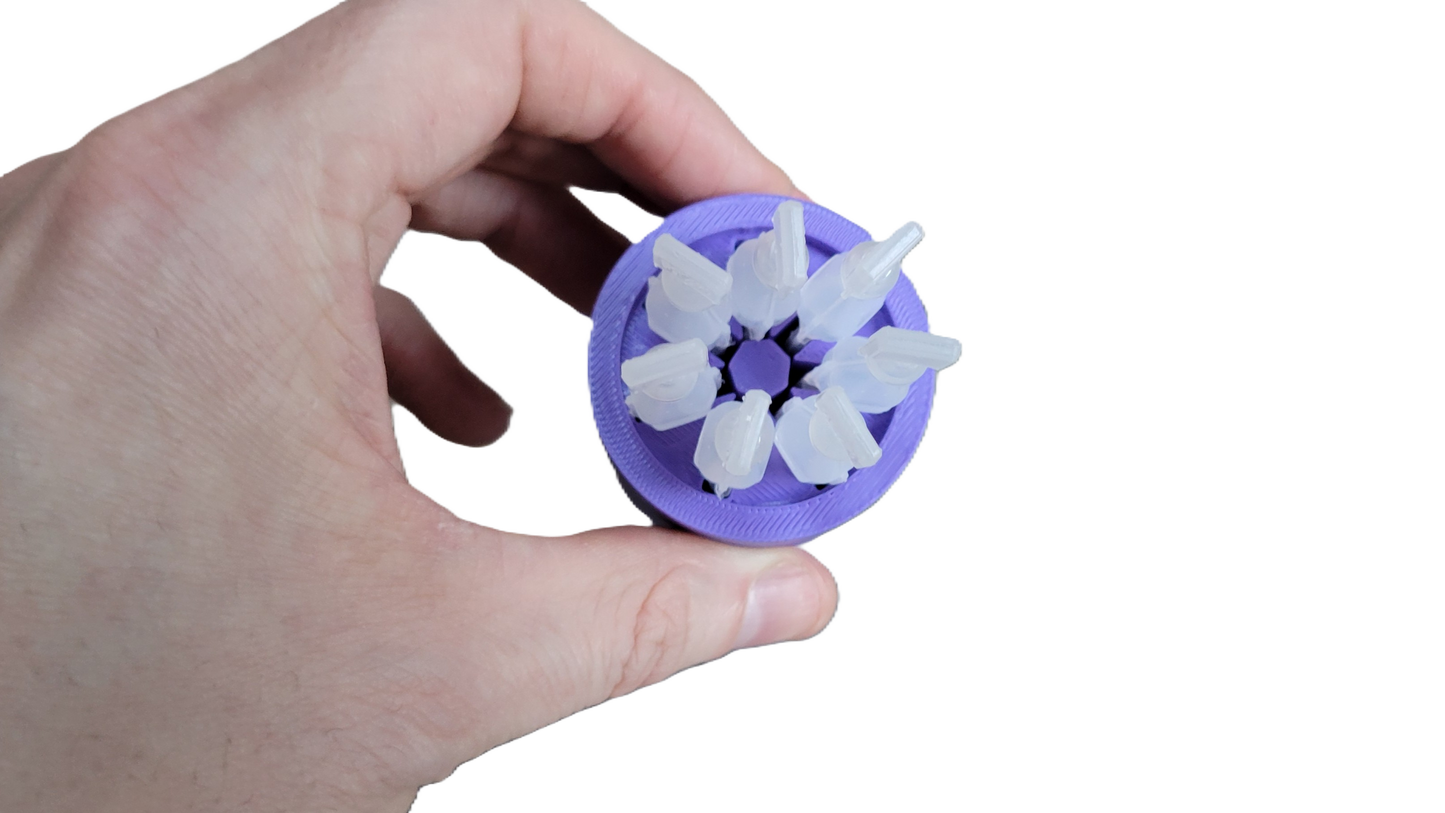 Znet3D Eye Drop Vial Holder – Compact & Upright Storage for Seven Vials – Keep Your Eye Drops Organized & Easily Accessible – Space-Saving Star Design
