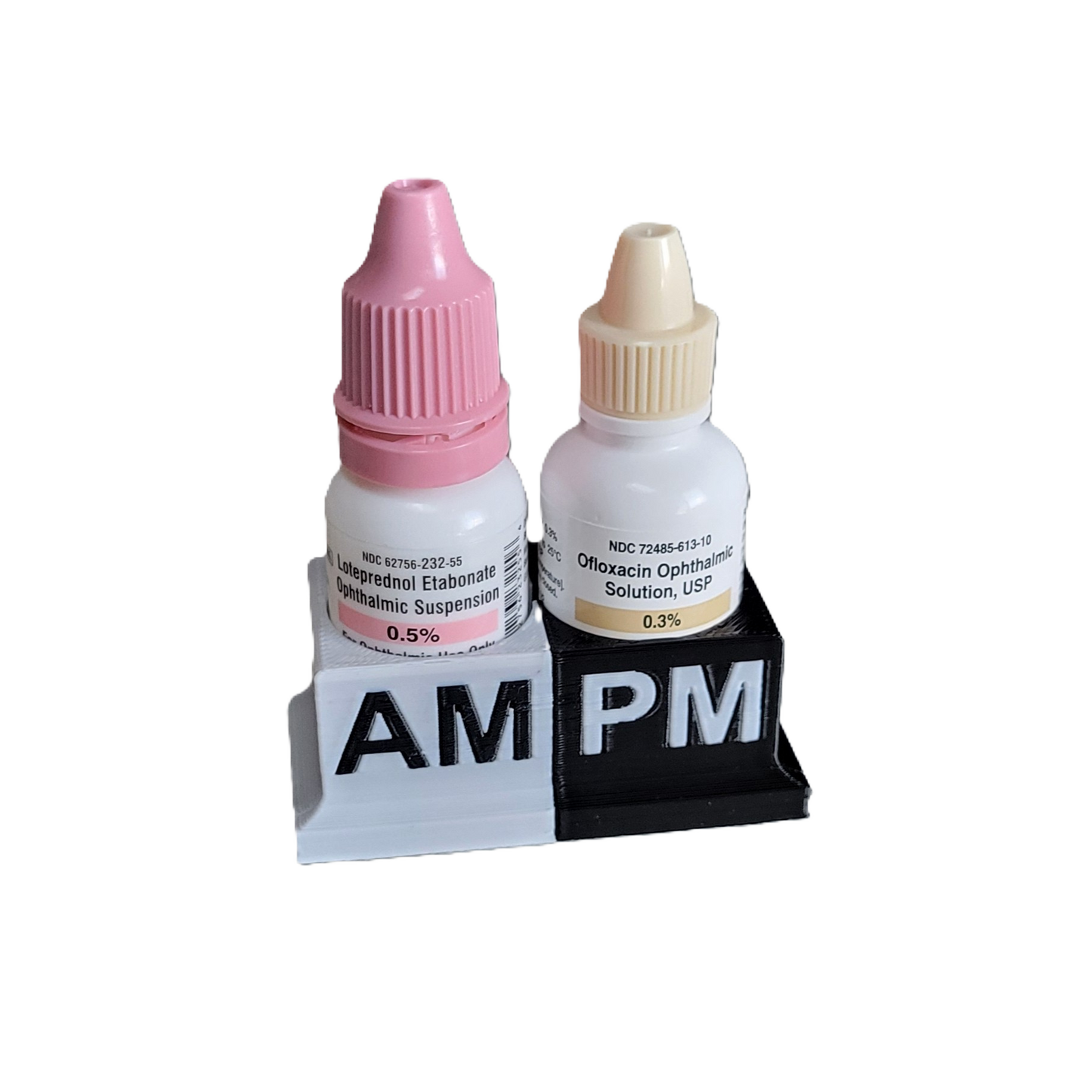 Eye Drops Organizer and Tracker, AM/PM 2 Slot Holder