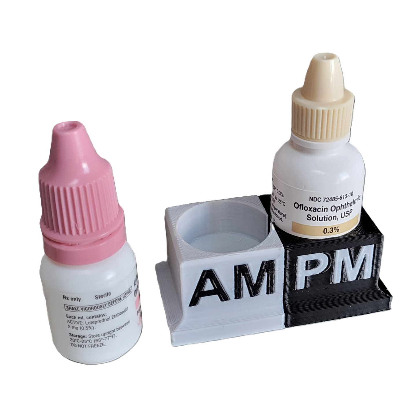 Eye Drops Organizer and Tracker, AM/PM 2 Slot Holder