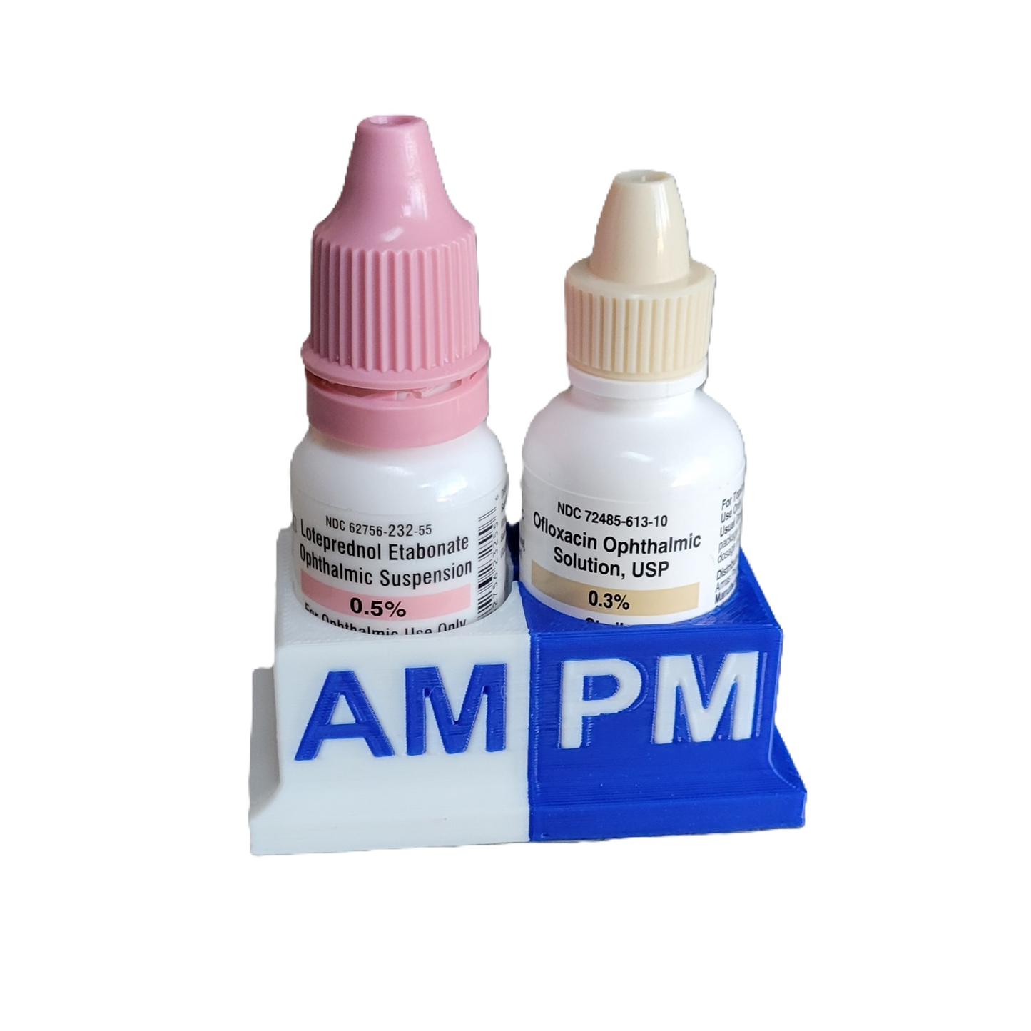 Eye Drops Organizer and Tracker, AM/PM 2 Slot Holder
