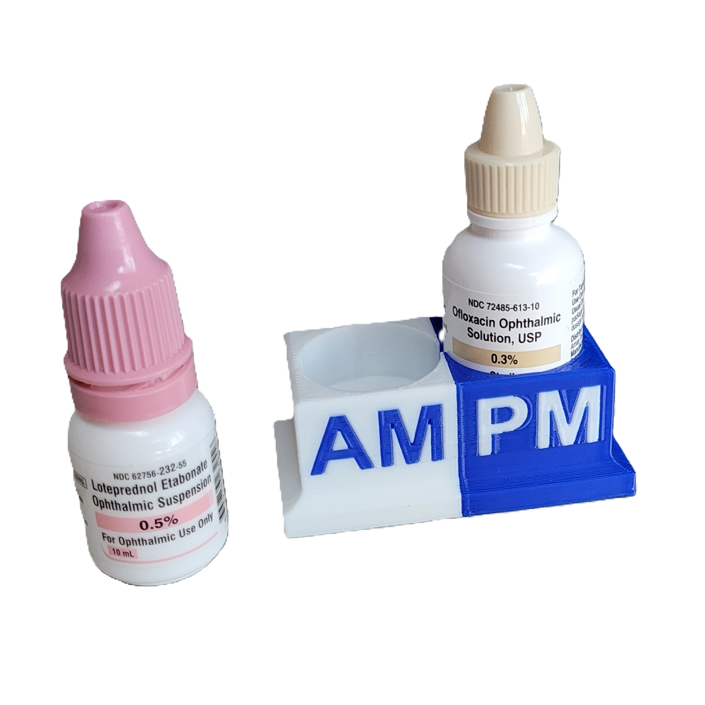 Eye Drops Organizer and Tracker, AM/PM 2 Slot Holder