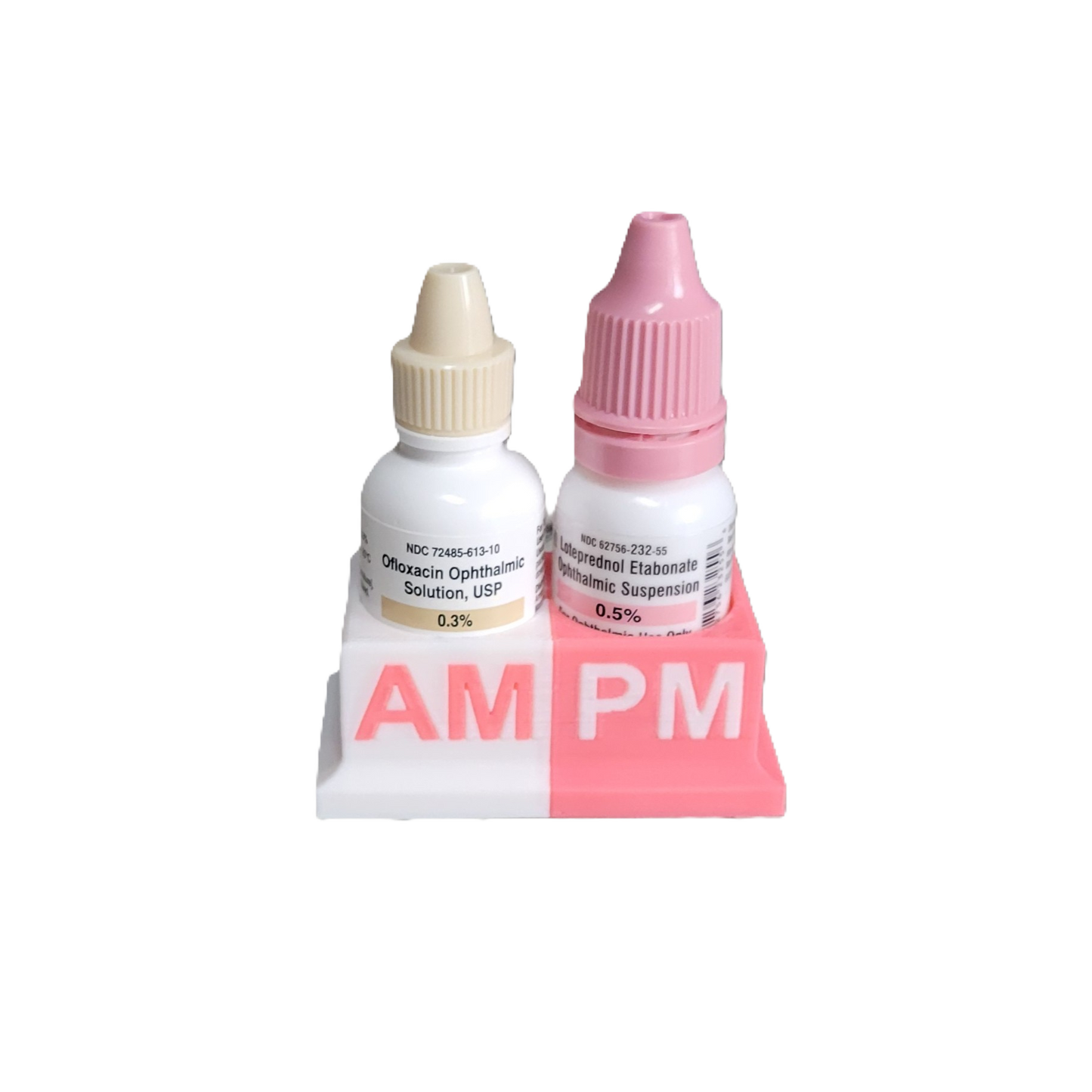 Eye Drops Organizer and Tracker, AM/PM 2 Slot Holder