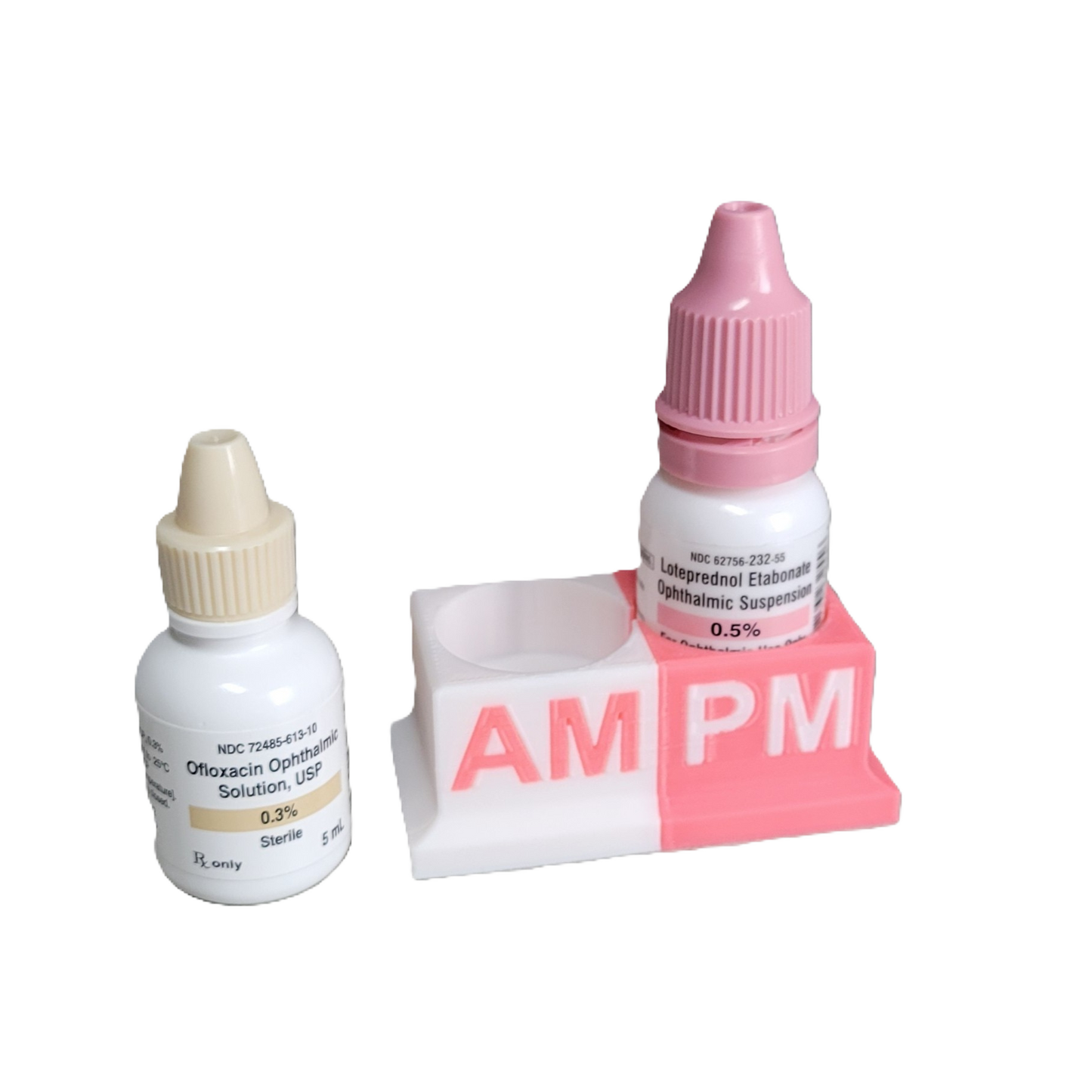 Eye Drops Organizer and Tracker, AM/PM 2 Slot Holder