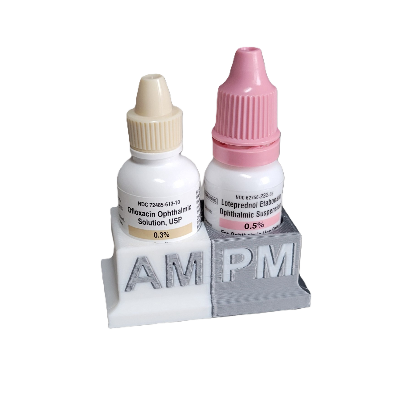 Eye Drops Organizer and Tracker, AM/PM 2 Slot Holder