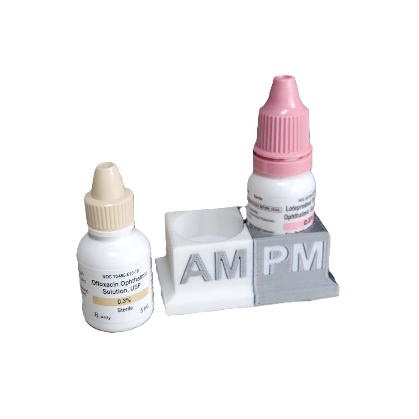 Eye Drops Organizer and Tracker, AM/PM 2 Slot Holder
