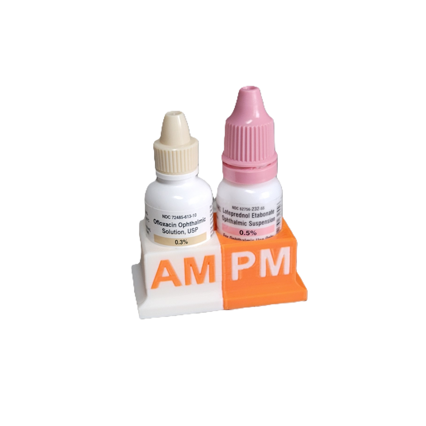 Eye Drops Organizer and Tracker, AM/PM 2 Slot Holder