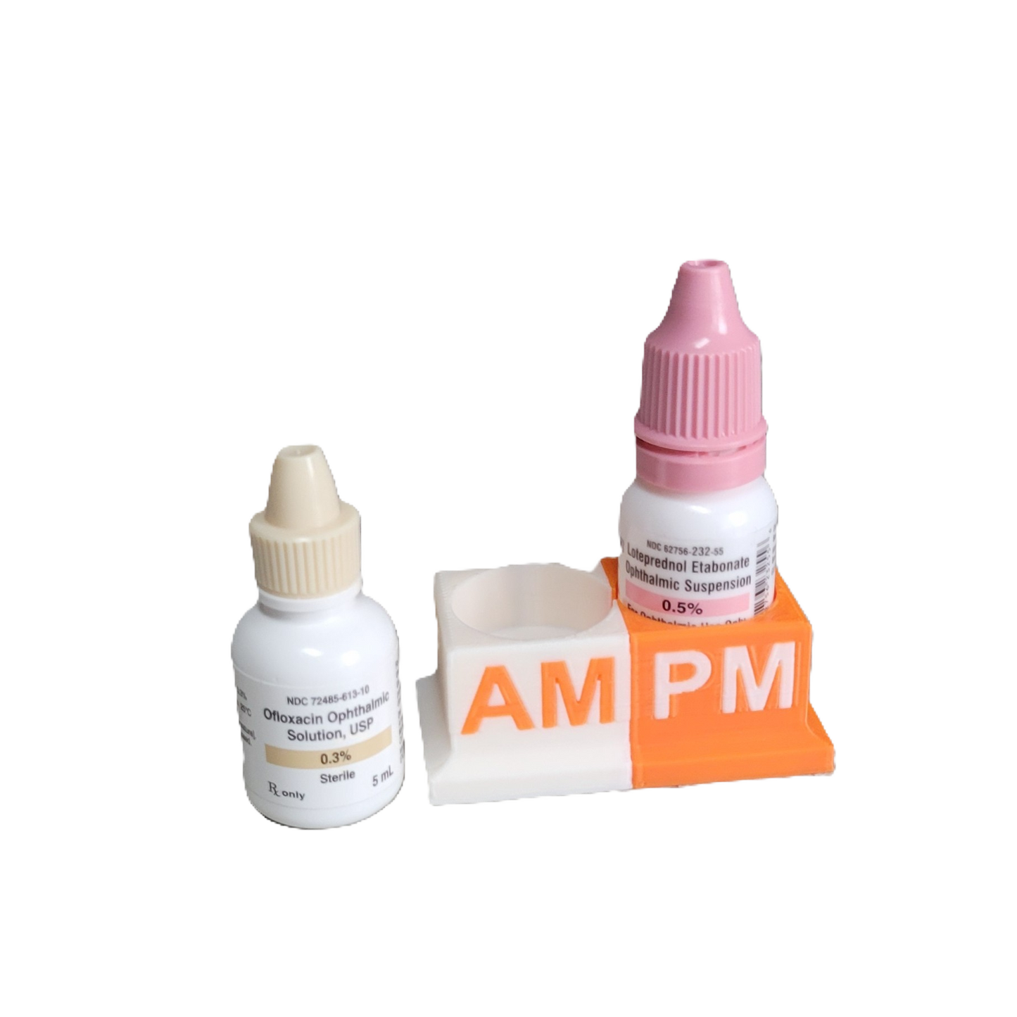 Eye Drops Organizer and Tracker, AM/PM 2 Slot Holder