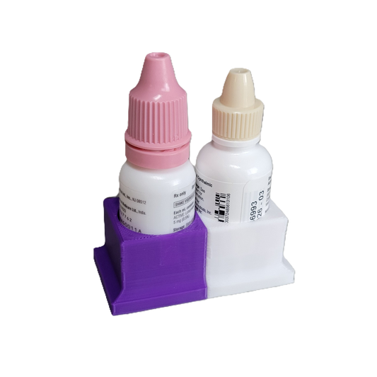 Eye Drops Organizer and Tracker, AM/PM 2 Slot Holder