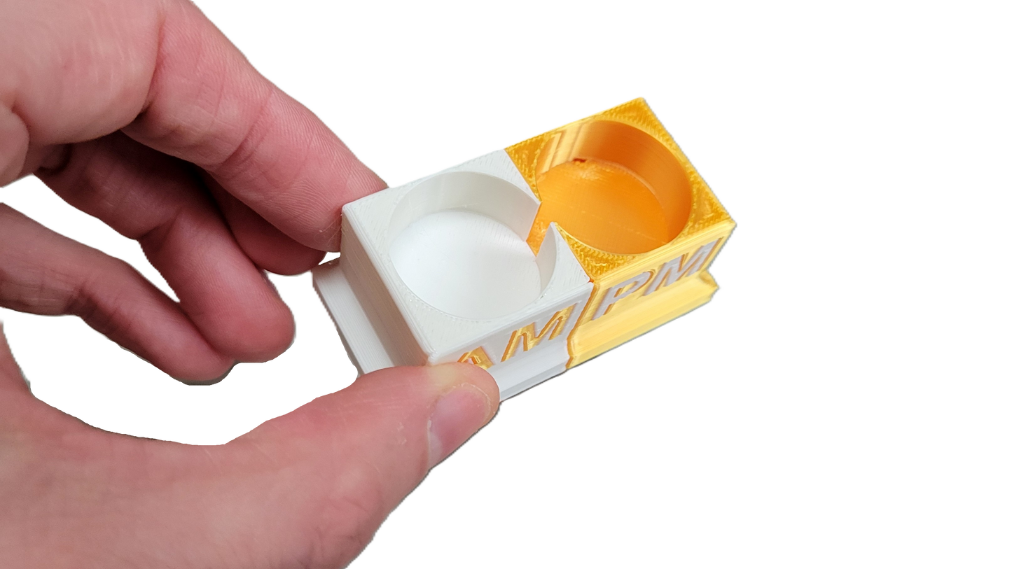 Eye Drops Organizer and Tracker, AM/PM 2 Slot Holder