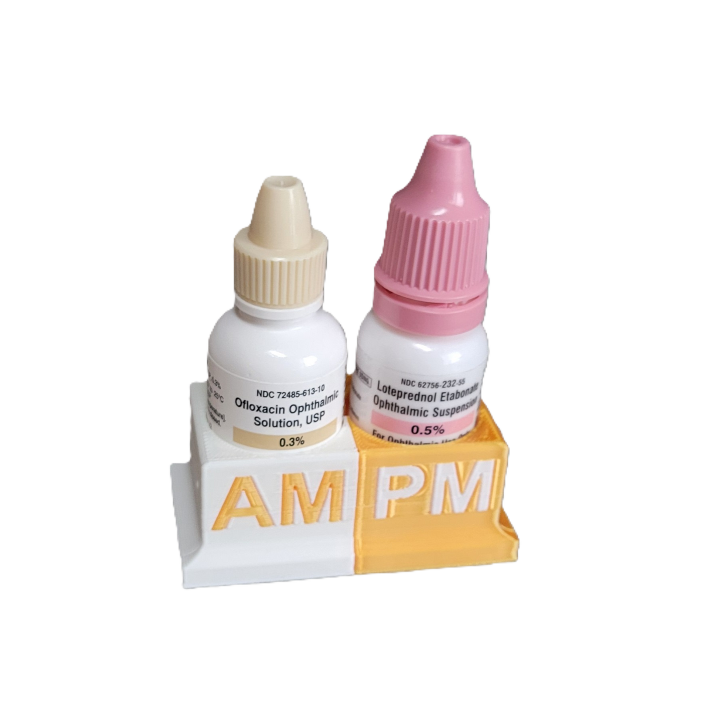 Eye Drops Organizer and Tracker, AM/PM 2 Slot Holder