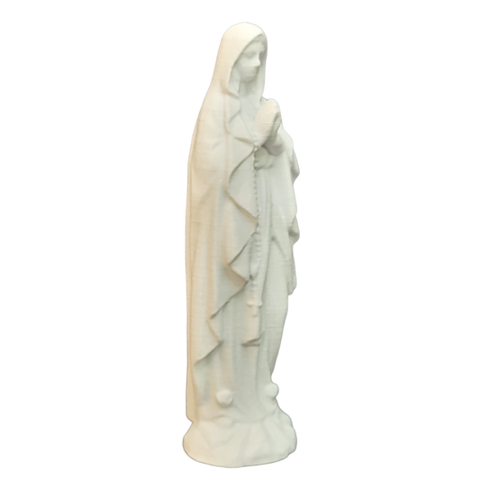 Our Lady of Lourdes Blessed Virgin Mary Statue Sculpture Figure - Made in USA - Blessed Virgin Mother Mary Décor Figurine - 5 1/2 inch Tall - Znet3D