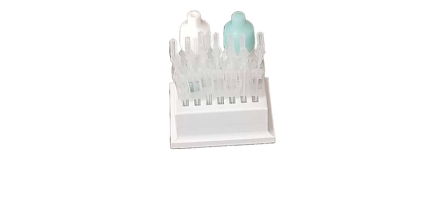 Eye Drop Vials & Bottles Holder & Storage - Holds 7 Vials & 2 Bottles - Znet3D