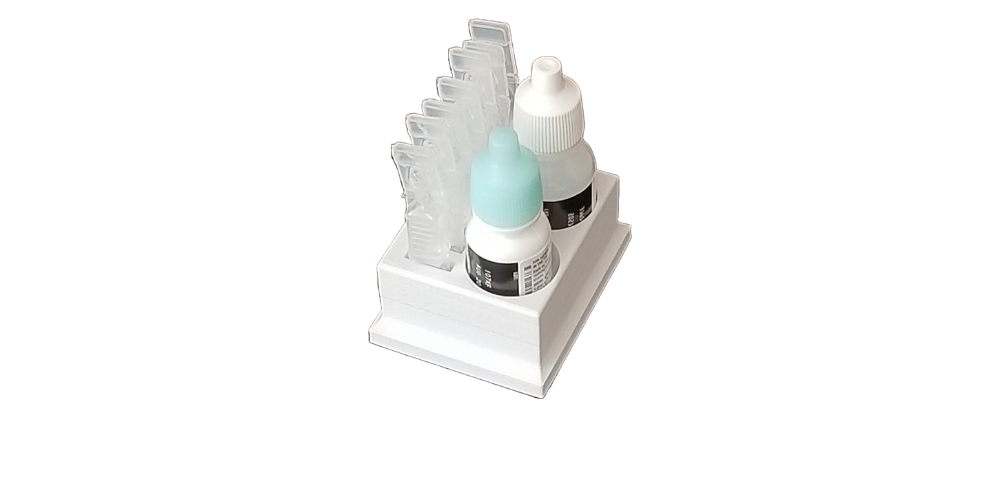 Eye Drop Vials & Bottles Holder & Storage - Holds 7 Vials & 2 Bottles - Znet3D