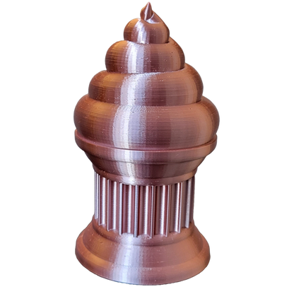 Znet3D Poop Emoji Trophy - Perfect Award or Gift - Handmade w/Additive Manufacturing - 6" inches Tall - Featuring a Solid Silk Brown Poop Emoji on a Column Pillar