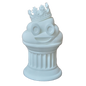 Znet3D King Poop Emoji Trophy - Fun Award & Gift - Handmade w/Additive Manufacturing - 6" inches Tall - Featuring a Solid Poop Emoji with a Crown, Secured on a Column Pillar