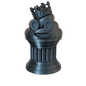 Znet3D King Poop Emoji Trophy - Fun Award & Gift - Handmade w/Additive Manufacturing - 6" inches Tall - Featuring a Solid Poop Emoji with a Crown, Secured on a Column Pillar