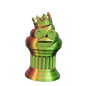 Znet3D King Poop Emoji Trophy - Fun Award & Gift - Handmade w/Additive Manufacturing - 6" inches Tall - Featuring a Solid Poop Emoji with a Crown, Secured on a Column Pillar