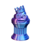 Znet3D King Poop Emoji Trophy - Fun Award & Gift - Handmade w/Additive Manufacturing - 6" inches Tall - Featuring a Solid Poop Emoji with a Crown, Secured on a Column Pillar