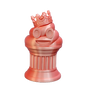 Znet3D King Poop Emoji Trophy - Fun Award & Gift - Handmade w/Additive Manufacturing - 6" inches Tall - Featuring a Solid Poop Emoji with a Crown, Secured on a Column Pillar