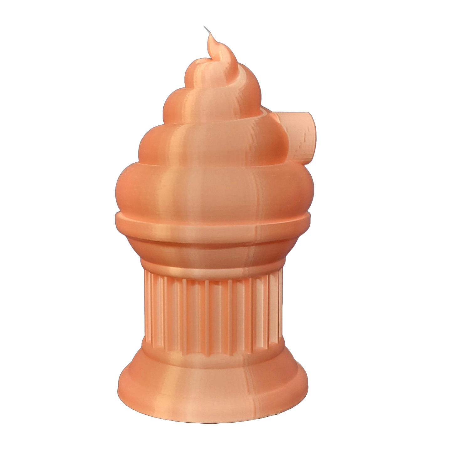 Znet3D Poop Emoji Trophy - Perfect Award or Gift - Handmade w/Additive Manufacturing - 6" inches Tall - Featuring a Solid Poop Emoji Secured on a Column Pilla (Silk Pink)