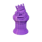 Znet3D King Poop Emoji Trophy - Fun Award & Gift - Handmade w/Additive Manufacturing - 6" inches Tall - Featuring a Solid Poop Emoji with a Crown, Secured on a Column Pillar (Purple)